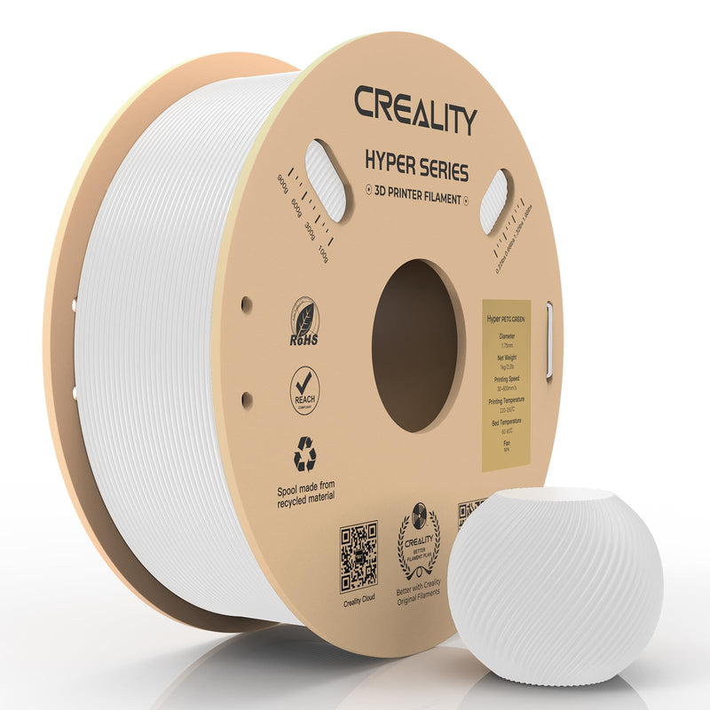 Filamento 3D Creality Hyper PETG 1.75mm 1kg - Branco