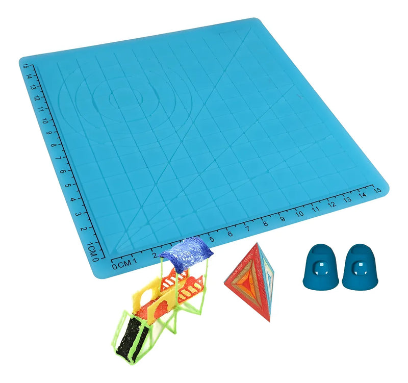 Tapete De Design De Caneta De Impressão 3d Modelos De Cópia Azul-celeste