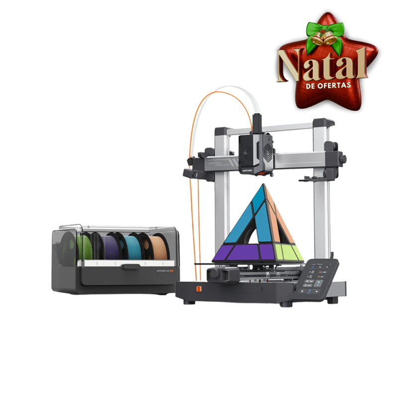 Impressora 3D Anycubic Kobra 3 V2 Combo – 4/8 Cores Multimaterial | Até 600 mm/s | NIC 3D